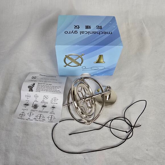 Metal Gyroscope Anti Gravity Rotating Balance Mechanical Gyroscope Teaching Tool - Picture 7 of 7